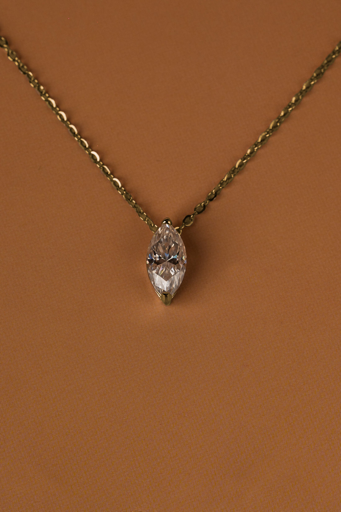 Veyelle Sylvie moissanite pendant necklace in white gold