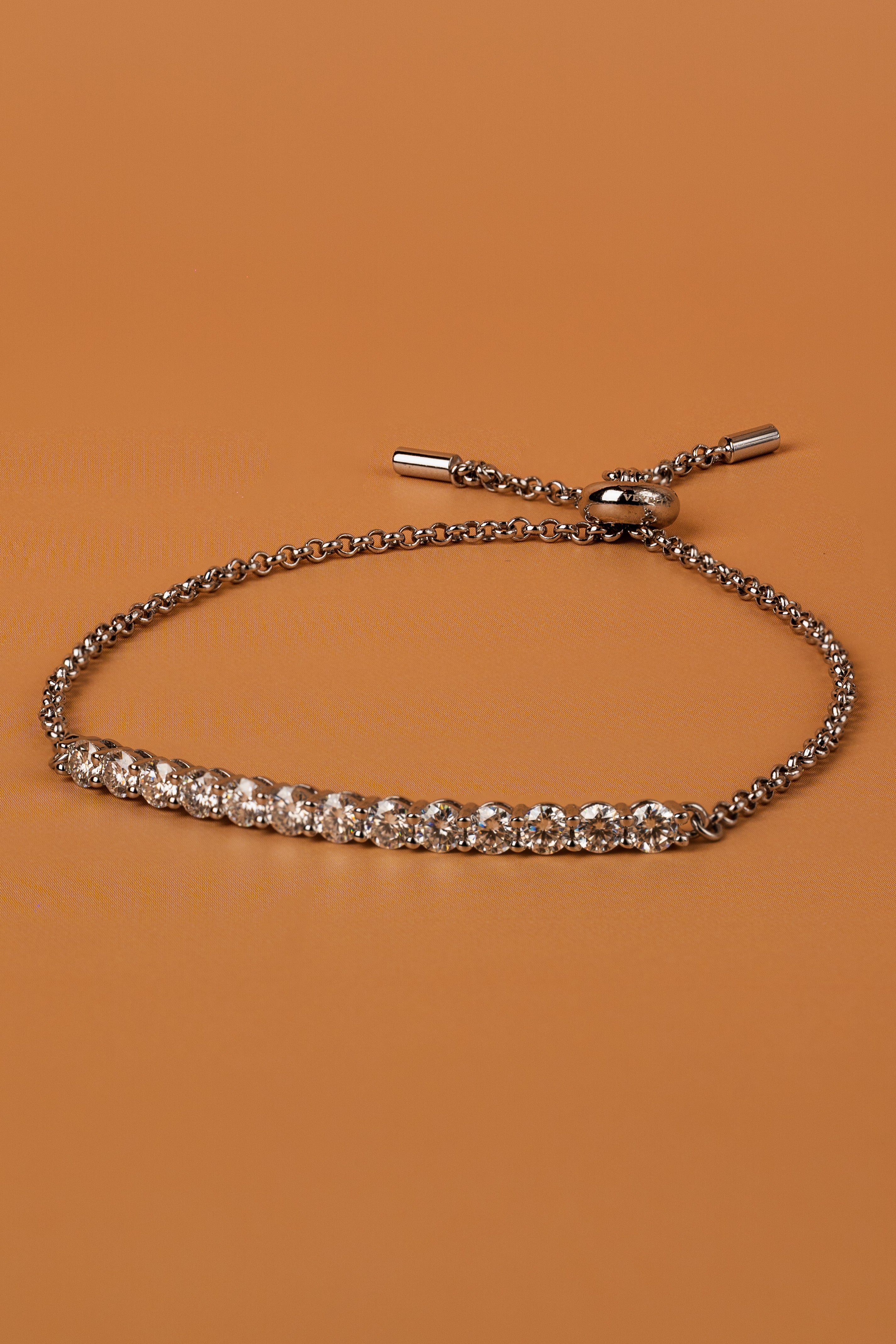 Veyelle Demi moissanite station bracelet in white gold