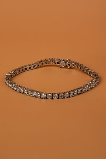 Veyelle Éclat moissanite tennis bracelet in white gold