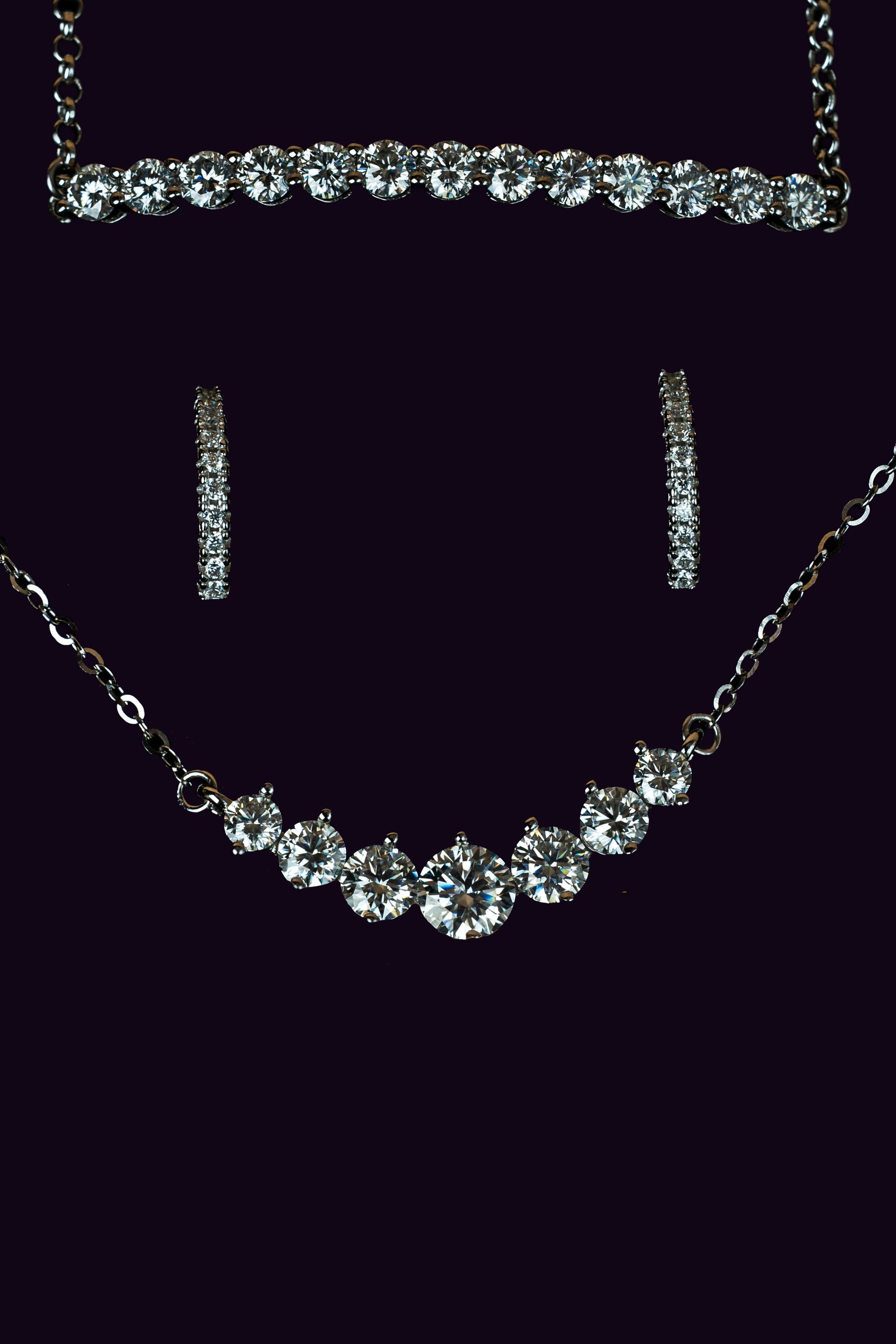 Veyelle Full Stack set featuring Demi bracelet, Celestine necklace and Auris earrings