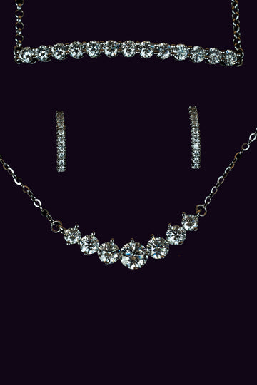 Veyelle Full Stack set featuring Demi bracelet, Celestine necklace and Auris earrings