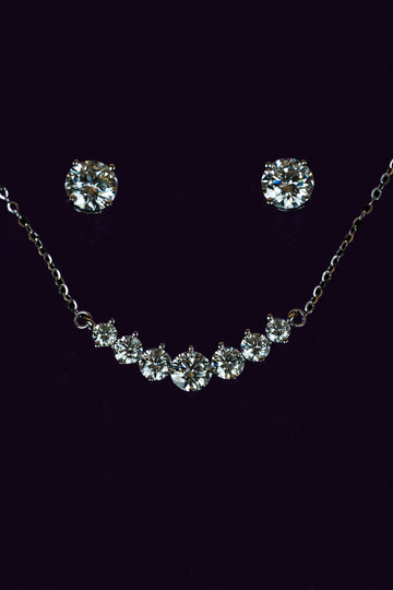 Veyelle The Edit set featuring Celestine necklace and Pura earrings